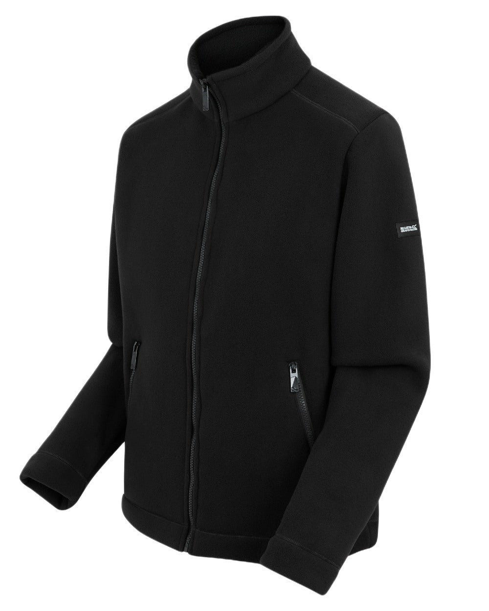 Ash Black Coloured Regatta Mens Garrian II Full Zip Fleece Jacket on white background