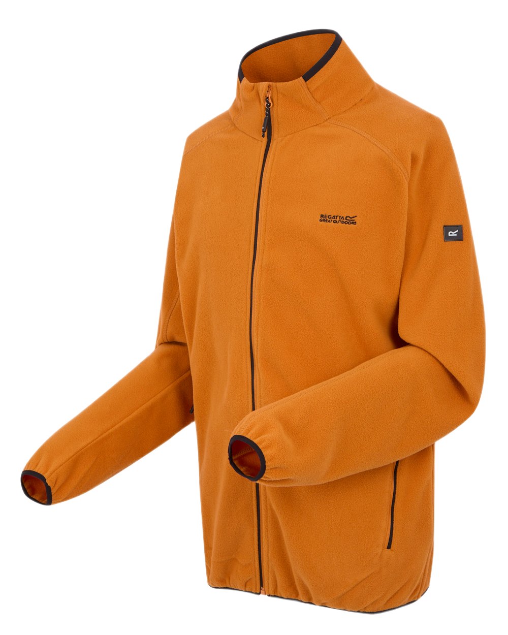 Fox Coloured Regatta Mens Hadfield Full Zip Fleece Jacket on white background