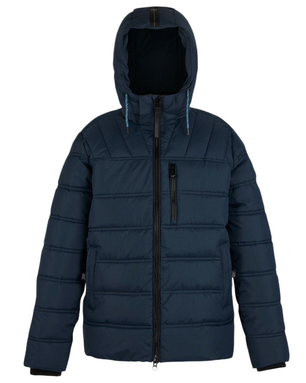 Navy Spring Lake Coloured Regatta Mens Leeshaw Padded Jacket on white background