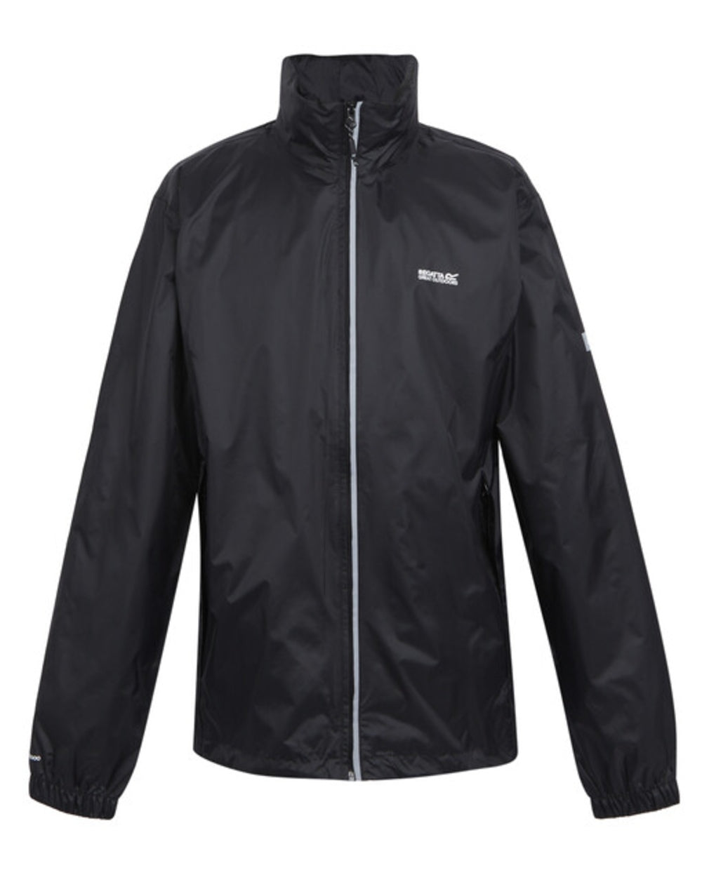 Black Coloured Regatta Mens Lyle IV Waterproof Packaway Jacket on white background