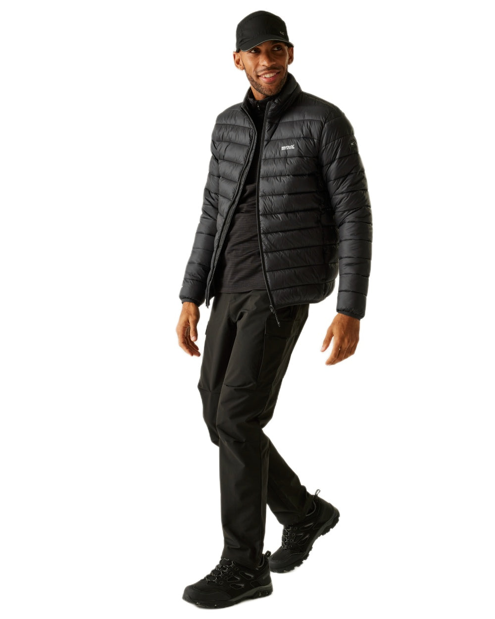 Ash Coloured Regatta Mens Marizion Padded Jacket on white background