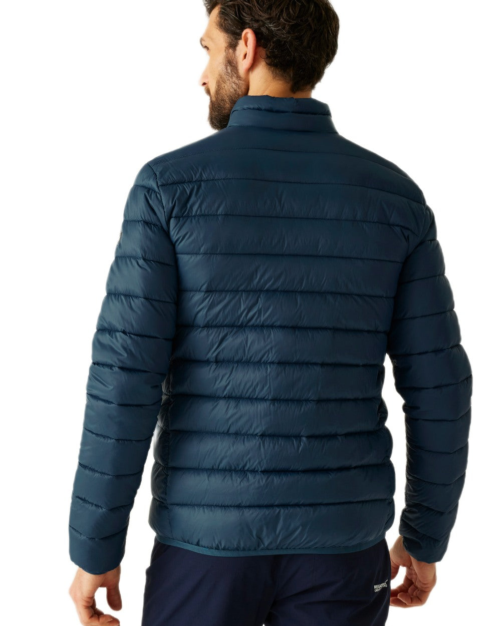 Moon Light Denim Coloured Regatta Mens Marizion Padded Jacket on white background