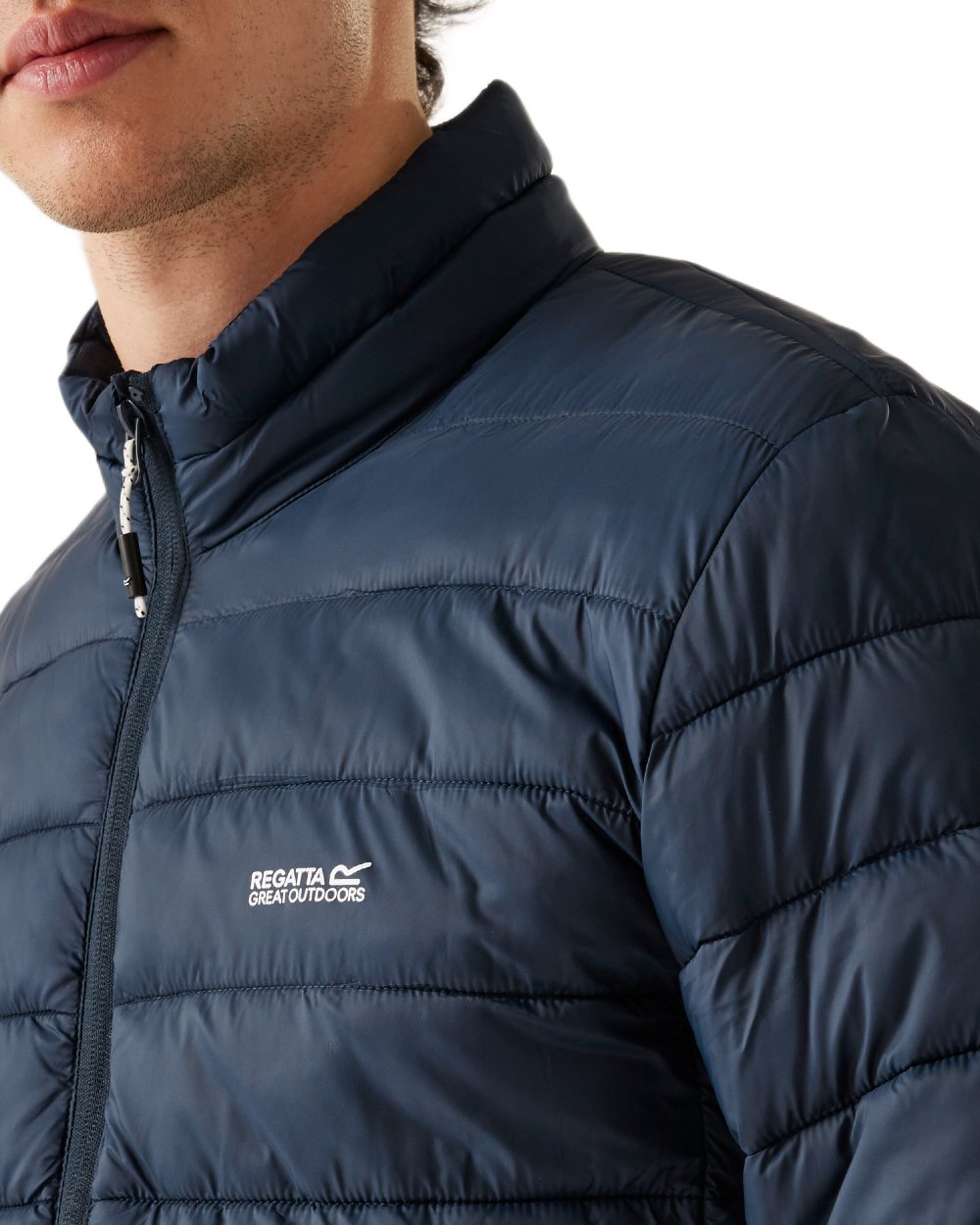 Navy Coloured Regatta Mens Marizion Padded Jacket on white background