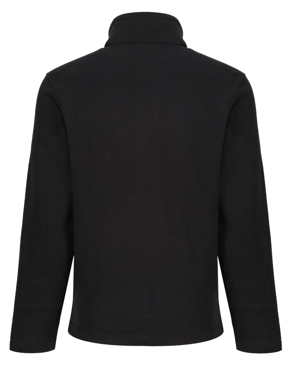 Black coloured Regatta Mens Micro Lightweight Full Zip Fleece on white background