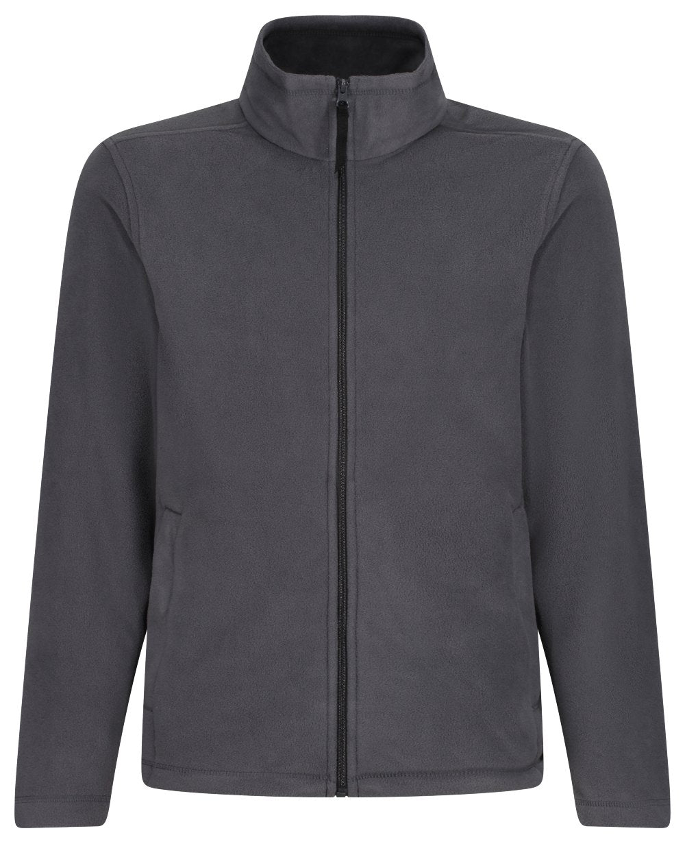Seal Grey coloured Regatta Mens Micro Lightweight Full Zip Fleece on white background