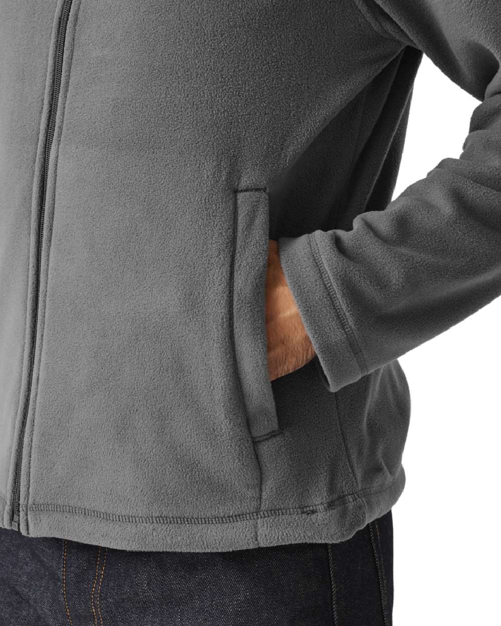 Seal Grey coloured Regatta Mens Micro Lightweight Full Zip Fleece on white background