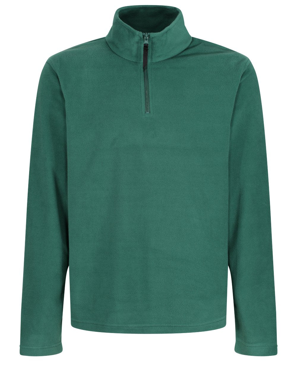 Bottle Green coloured Regatta Mens Micro Zip Neck Fleece on white background