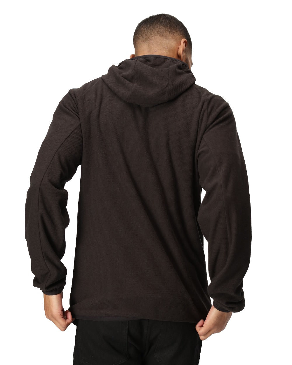 Black Classic Red coloured Regatta Mens Navigate Full-Zip Fleece Jacket on white background