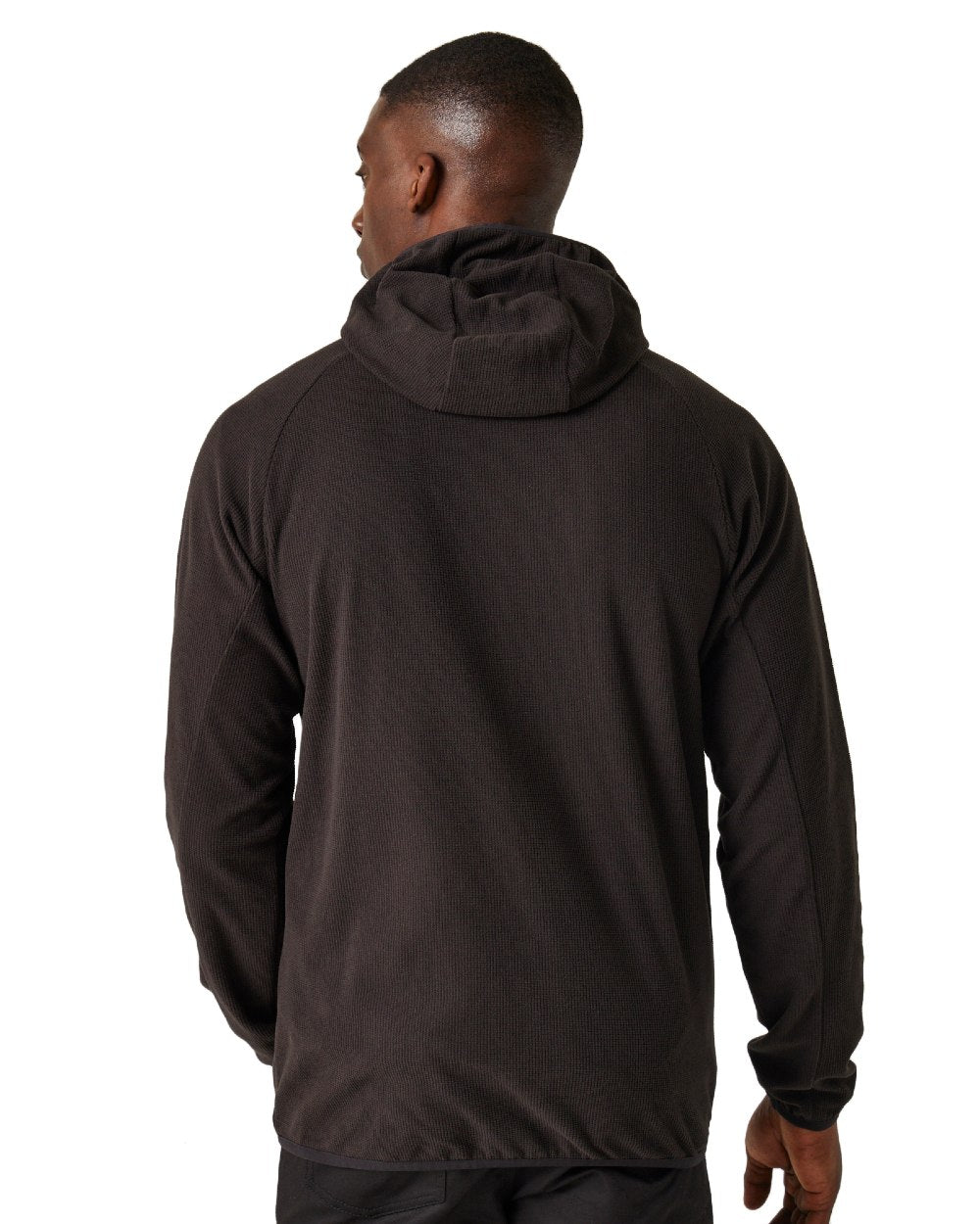Black Orange Pop coloured Regatta Mens Navigate Full-Zip Fleece Jacket on white background