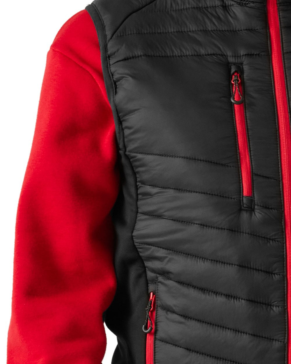 Black Classic Red coloured Regatta Mens Navigate Hybrid Bodywarmer on white background
