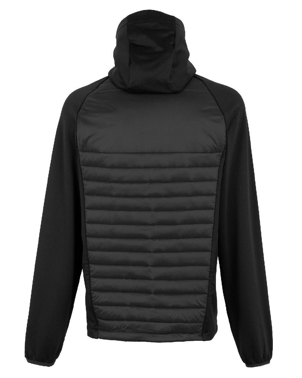 Black Lime Green coloured Regatta Mens Navigate Hybrid Jacket on white background