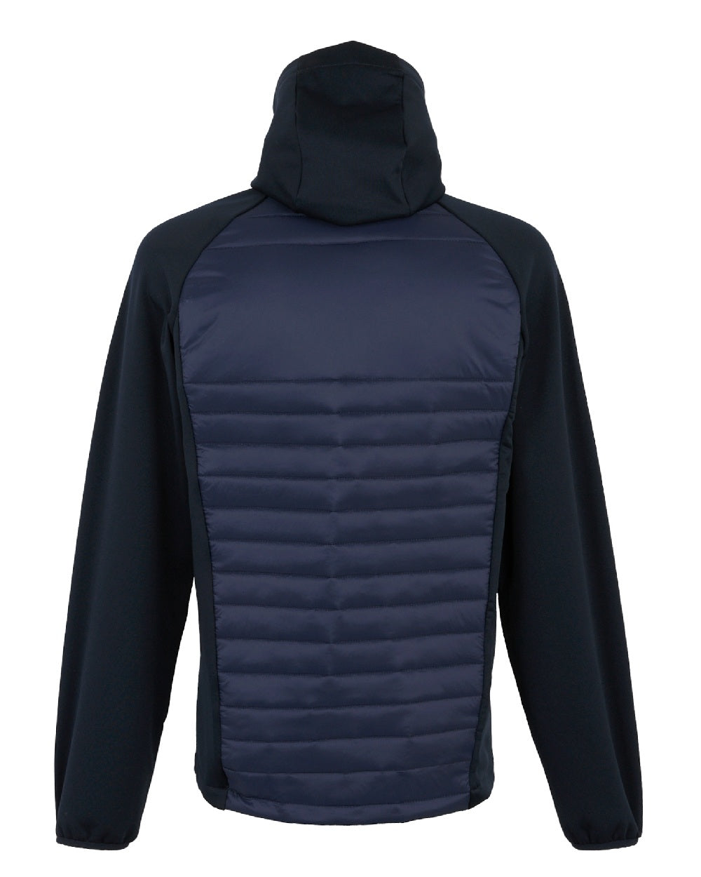 Navy Seal Grey coloured Regatta Mens Navigate Hybrid Jacket on white background