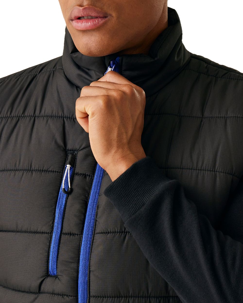 Black New Royal coloured Regatta Mens Navigate Thermal Bodywarmer on white background