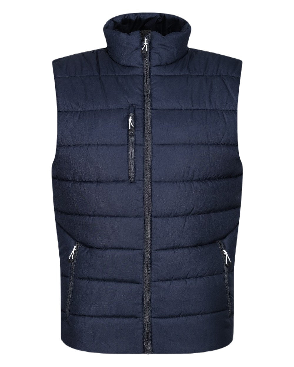 Navy Seal Grey coloured Regatta Mens Navigate Thermal Bodywarmer on white background