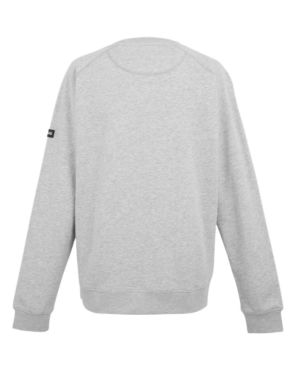 Grey Marl Linear Mountain Coloured Regatta Mens Nithsdale Crewneck Sweatshirt on white background