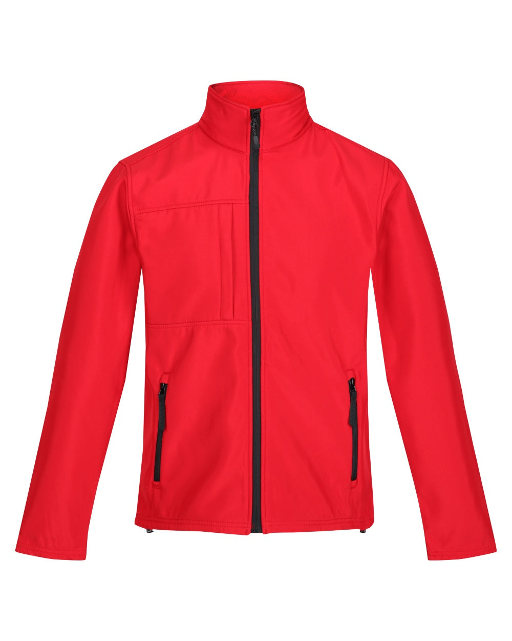 Classic Red Black coloured Regatta Mens Octagon II Printable 3 Layer Membrane Softshell Jacket on white background