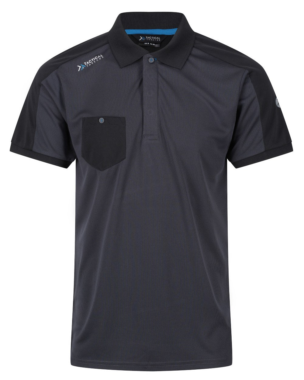 Seal Grey coloured Regatta Mens Offensive Moisture Wicking Polo Shirt on white background