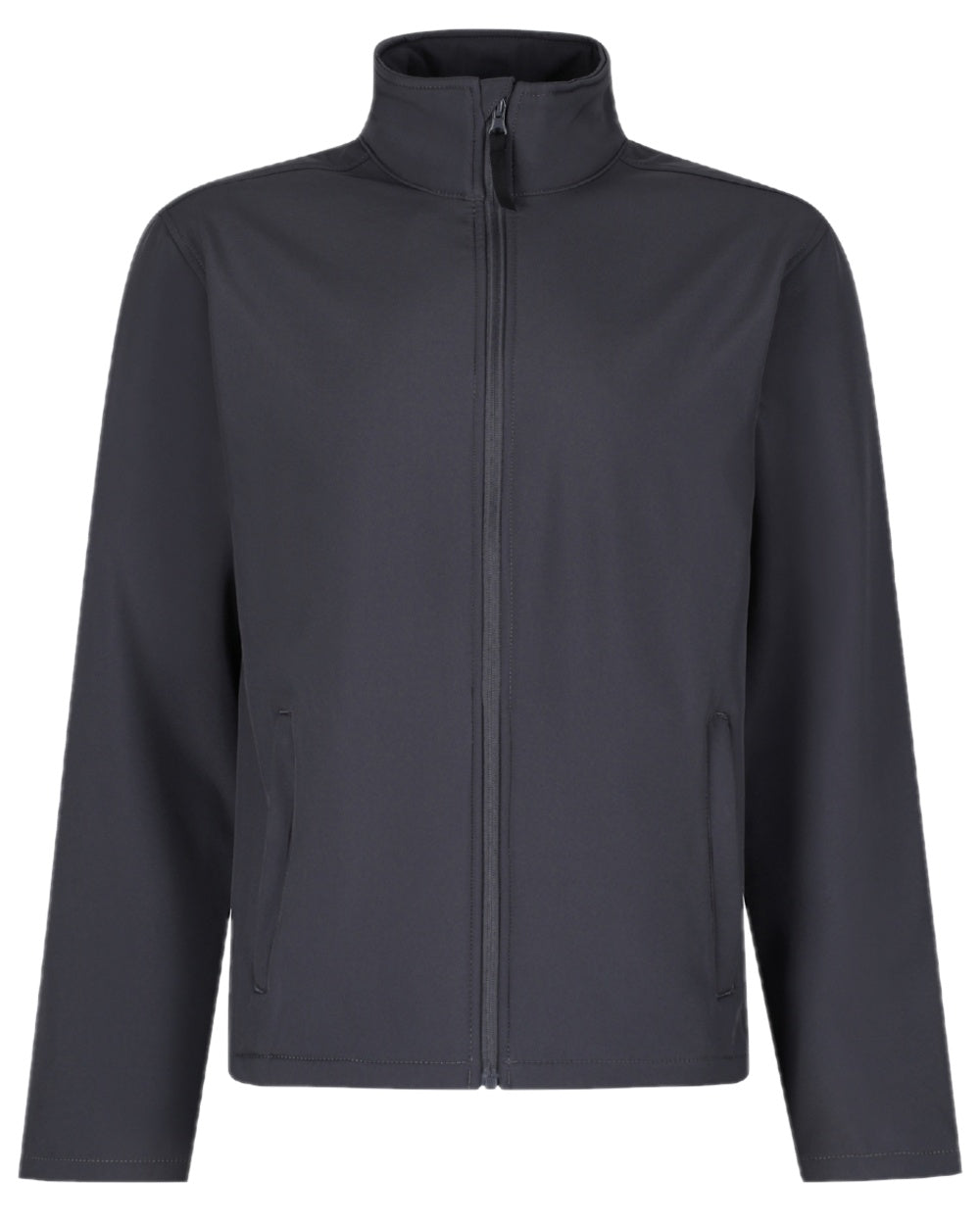 Seal Grey coloured Regatta Mens Reid Softshell Jacket on white background