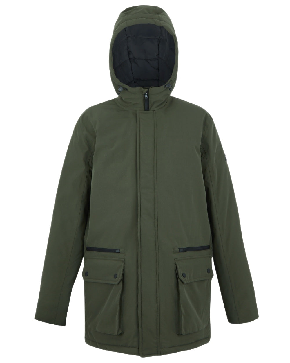 Green Coloured Regatta Mens Rhodo Padded Jacket on white background