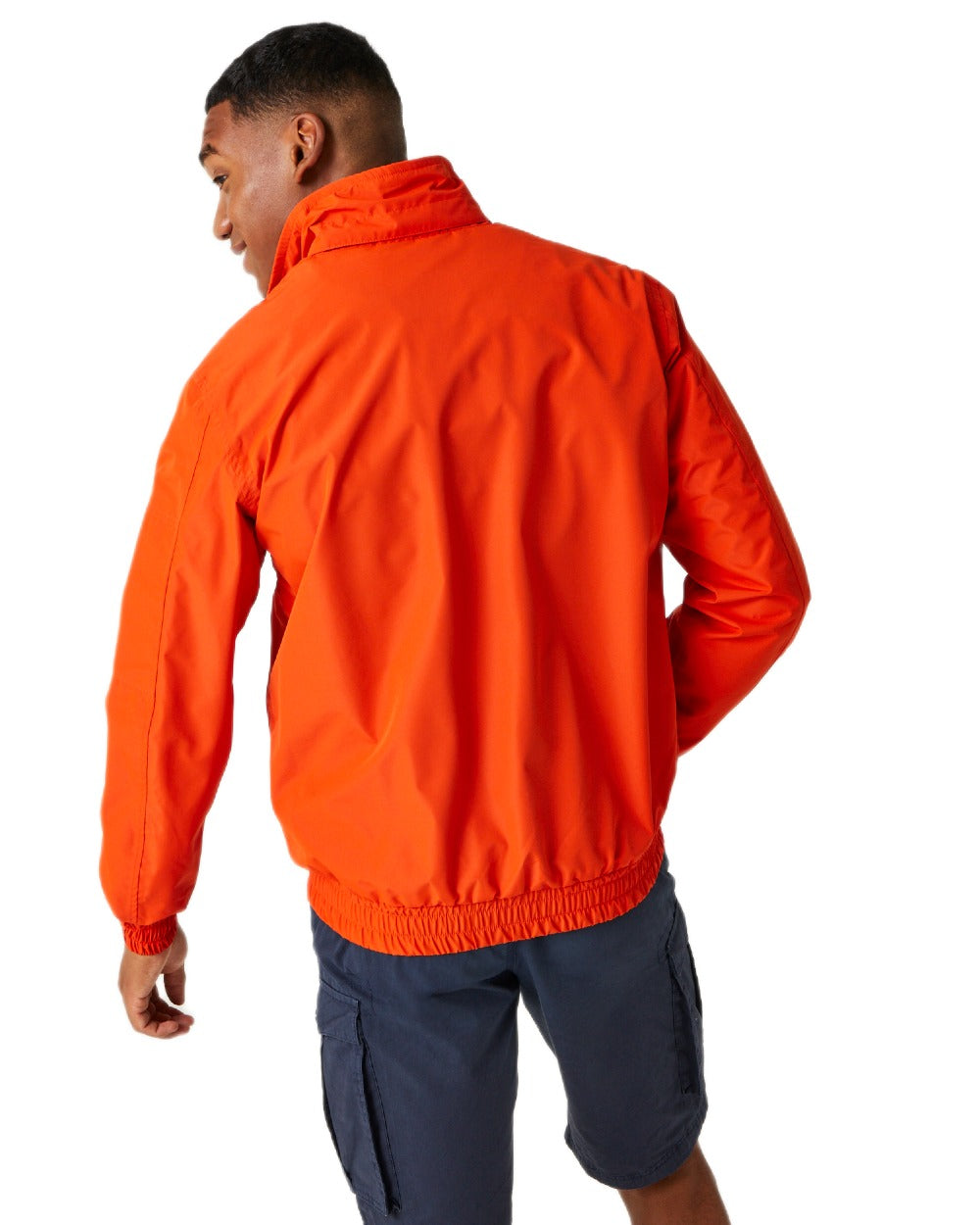 Rusty Orange Coloured Regatta Mens Shorebay Waterproof Jacket on white background