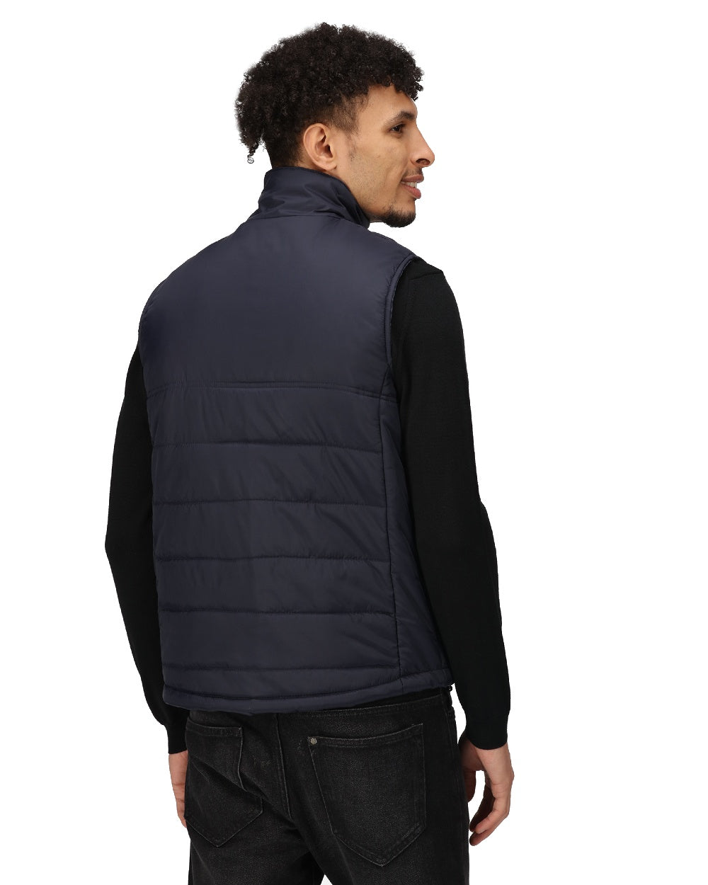 Navy coloured Regatta Mens Stage II Insulated Bodywarmer on white background