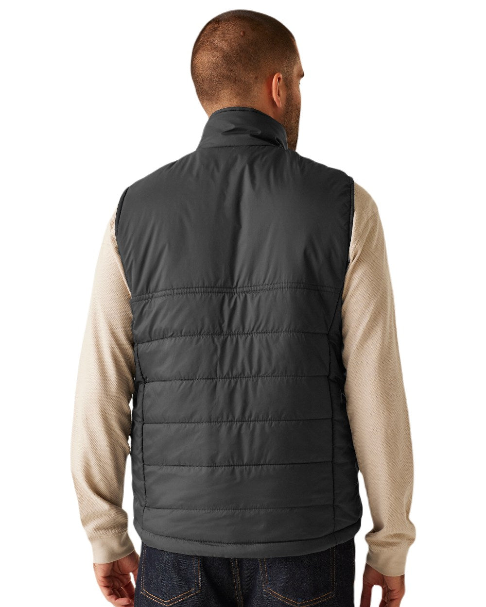 Seal Grey coloured Regatta Mens Stage II Insulated Bodywarmer on white background