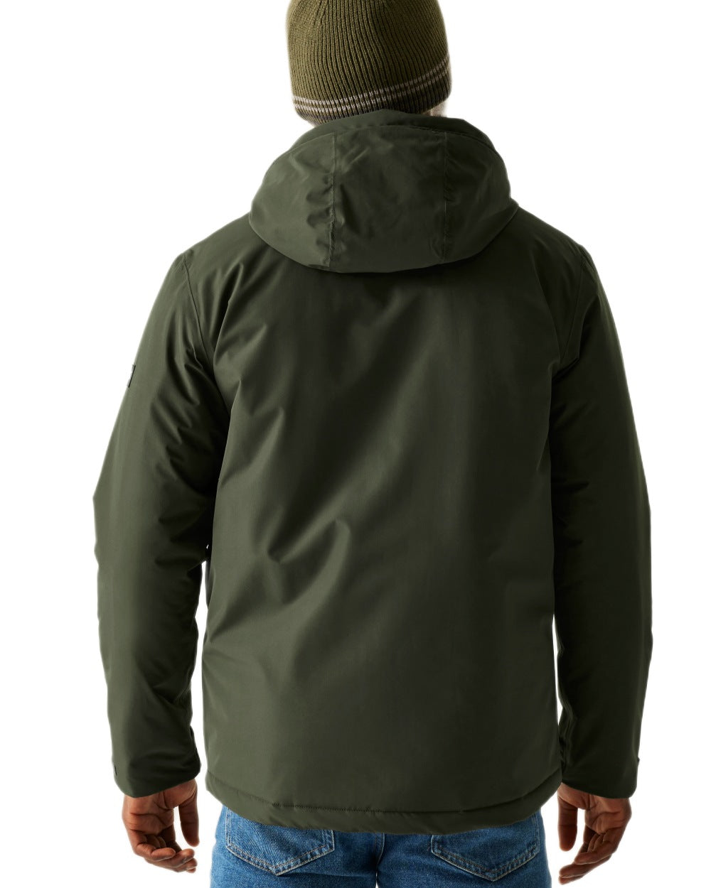 Dark Khaki Coloured Regatta Mens Sterlings Waterproof Insulated Jacket on white background