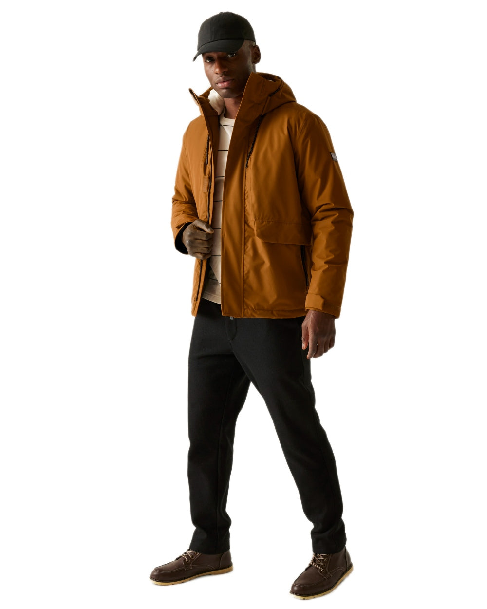 Glazed Ginger Coloured Regatta Mens Sterlings Waterproof Insulated Jacket on white background