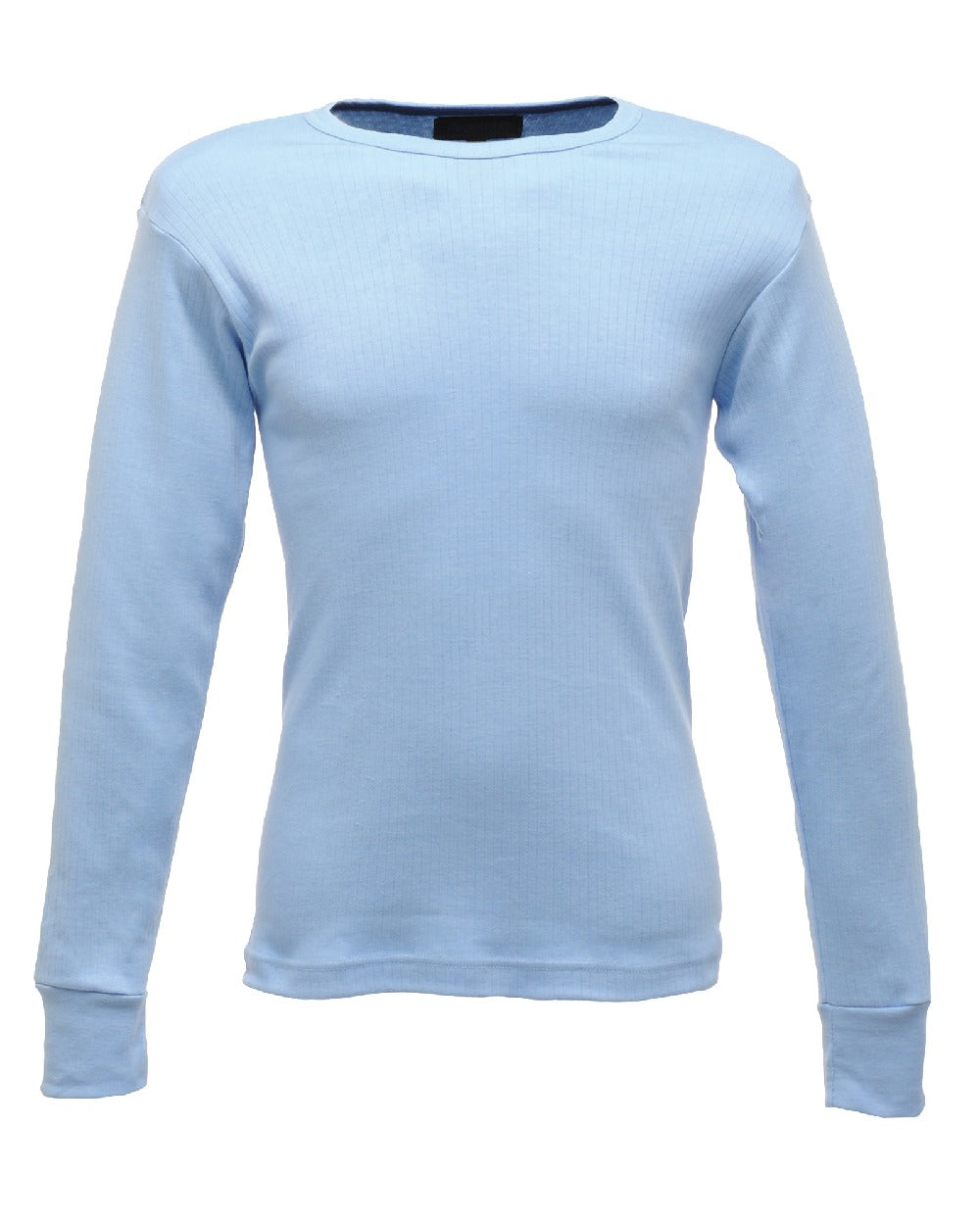 Blue coloured Regatta Mens Thermal Long Sleeve Vest on white background