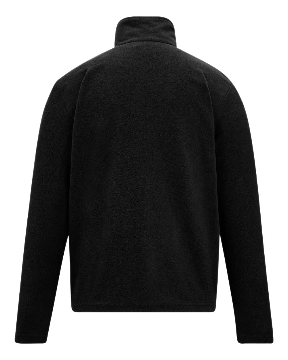Black Coloured Regatta Mens Thompson Lightweight Half Zip Fleece on white background