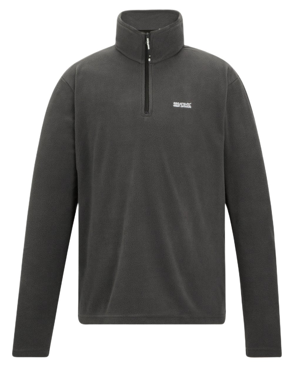 Iron Coloured Regatta Mens Thompson Lightweight Half Zip Fleece on white background