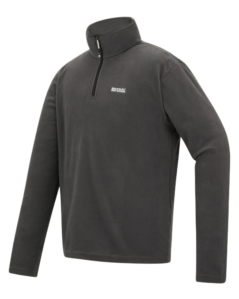 Iron Coloured Regatta Mens Thompson Lightweight Half Zip Fleece on white background