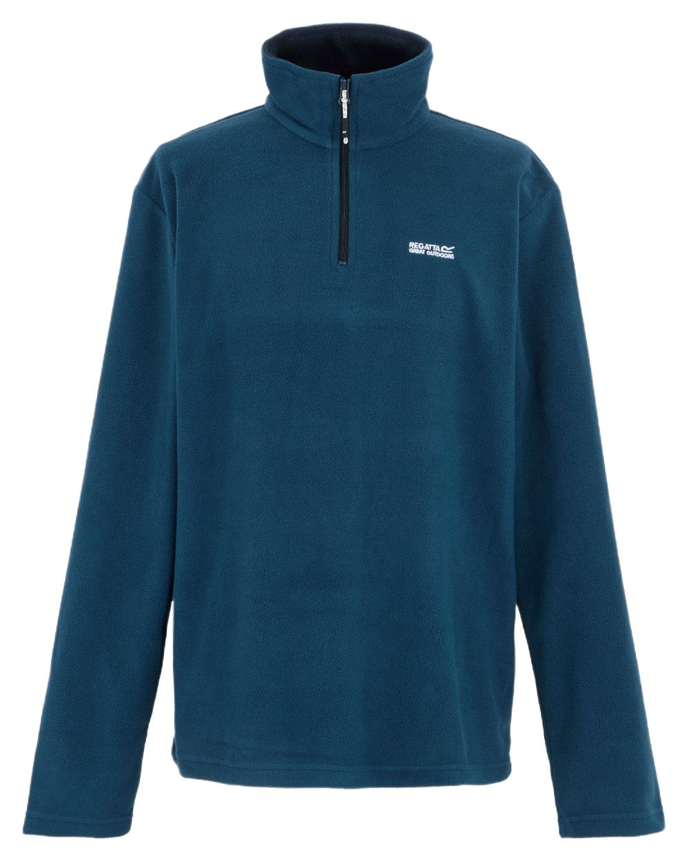 Moon Light Denim Coloured Regatta Mens Thompson Lightweight Half Zip Fleece on white background