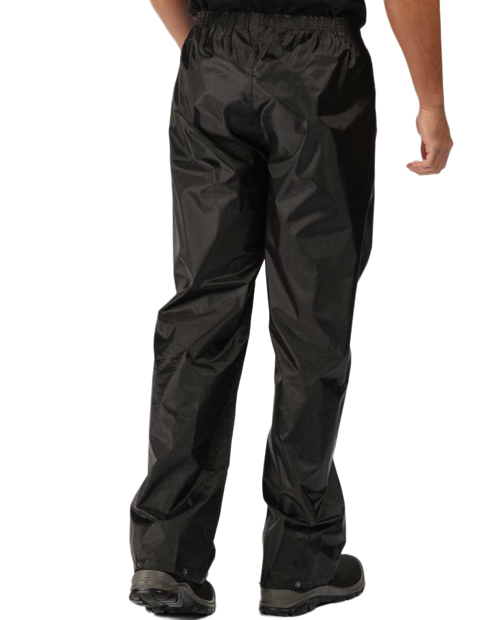 Black Coloured Regatta Pro Stormbreak Waterproof Overtrousers on white background