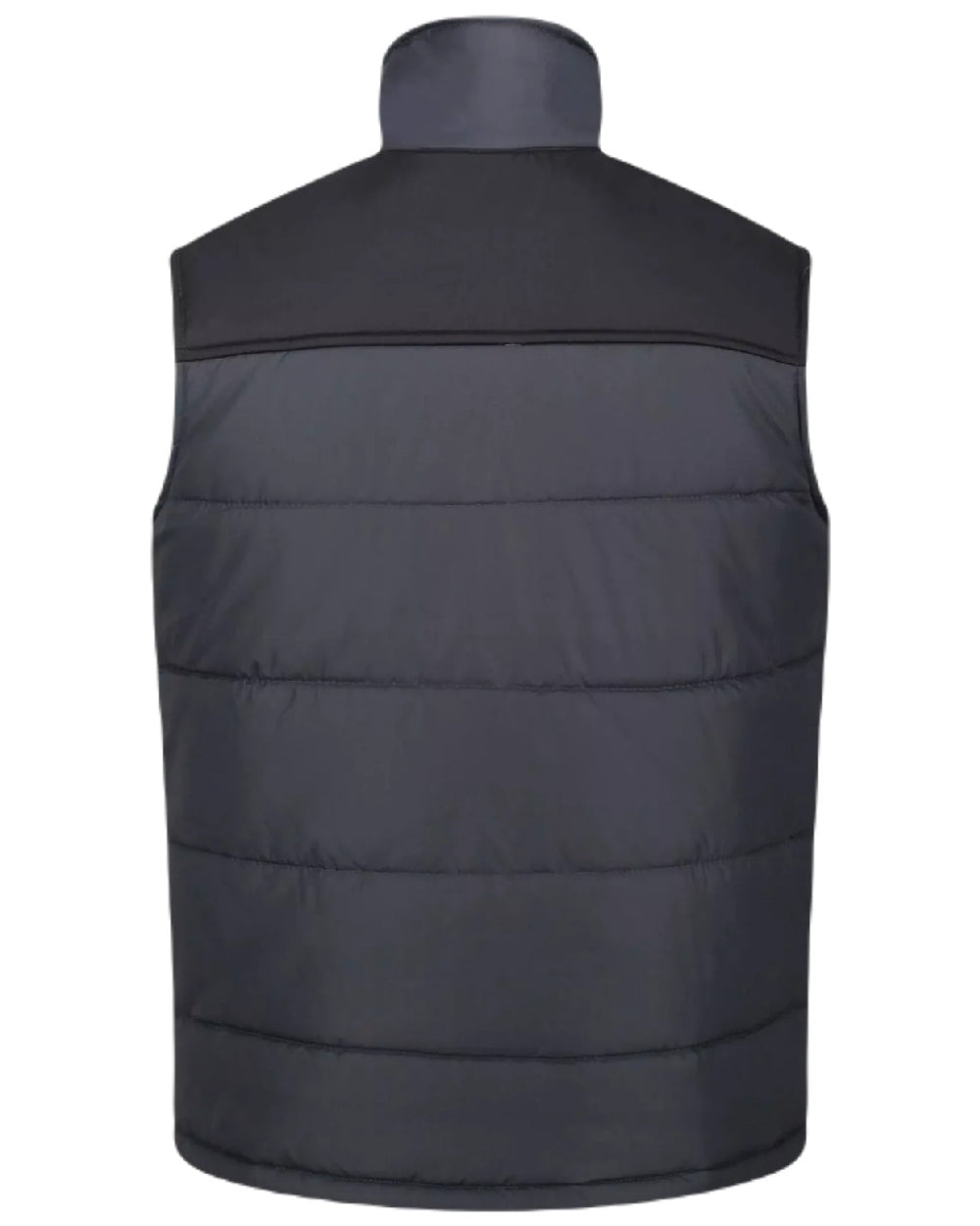Seal Grey Black coloured Regatta Professional Altoona Insulated Quilted Gilet on white background