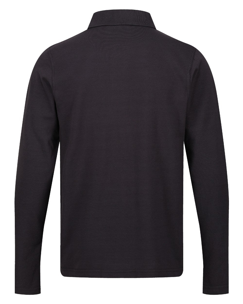 Seal Grey coloured Regatta Professional Mens 65/35 Long Sleeves Polo Top on white background