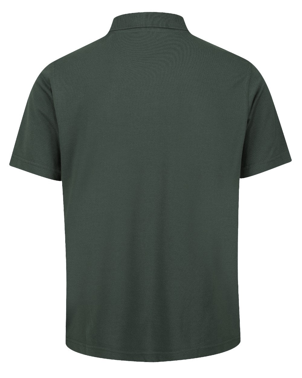 Dark Green coloured Regatta Professional Mens 65/35 Short Sleeves Polo Top on white background