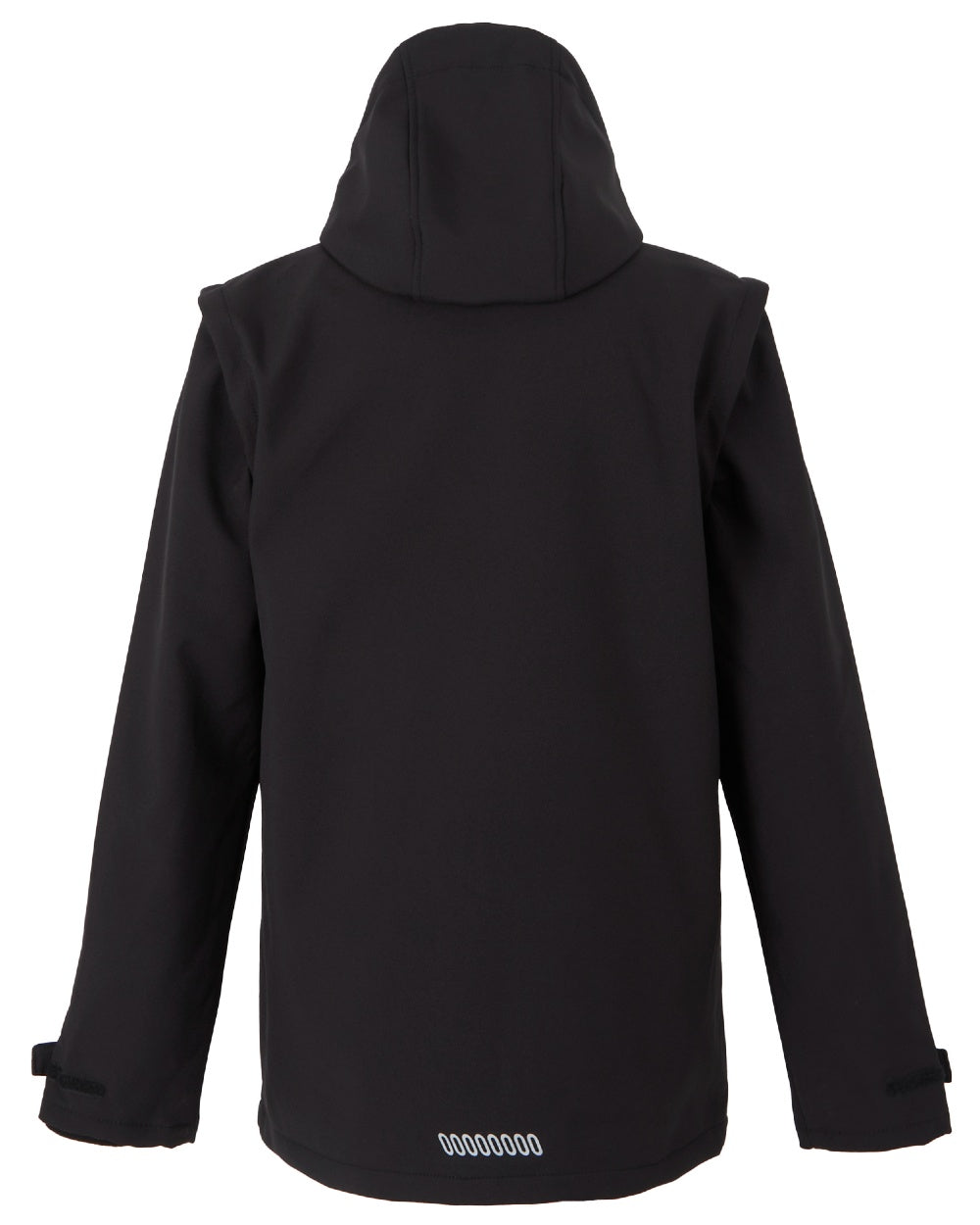 Black coloured Regatta Professional Mens Erasmus 4 In 1 Softshell Jacket on white background