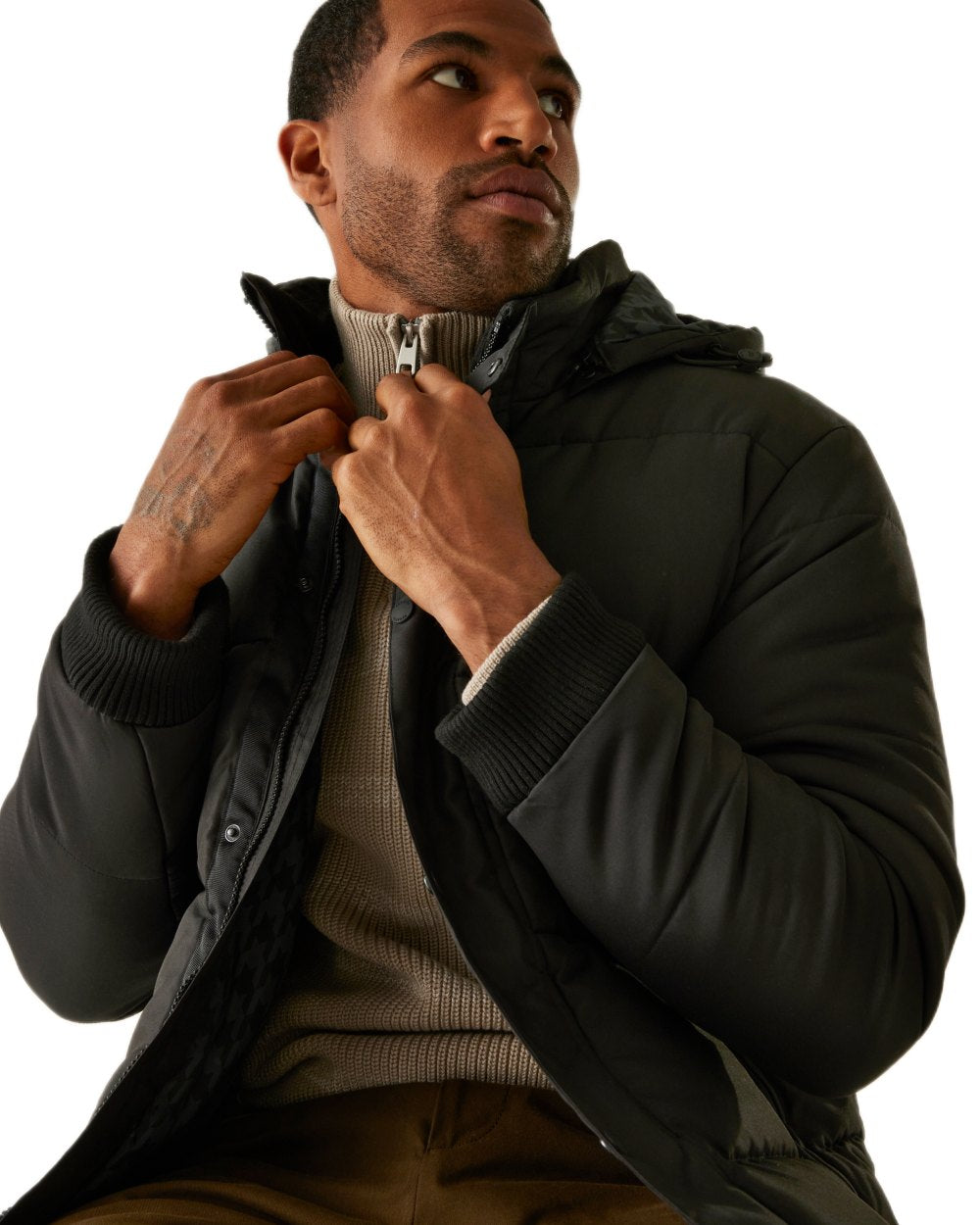 Black coloured Regatta Professional Mens Northdale Insulated Jacket on white background