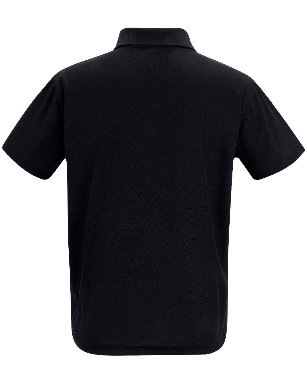 Black colour Regatta Professional Mens Pro Wicking Pique Polo Shirt on white background