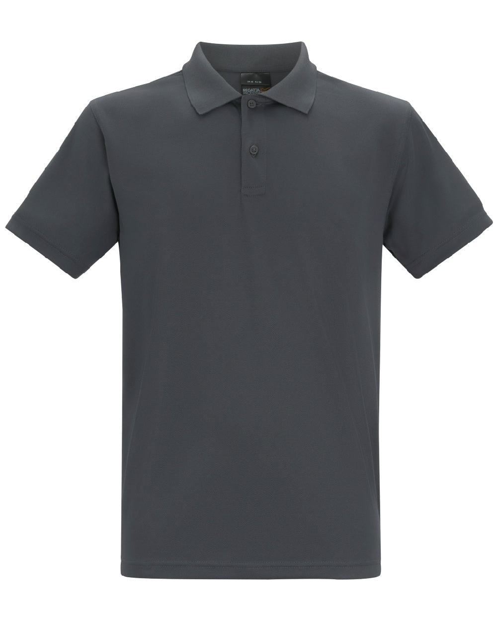 Solid Grey colour Regatta Professional Mens Pro Wicking Pique Polo Shirt on white background