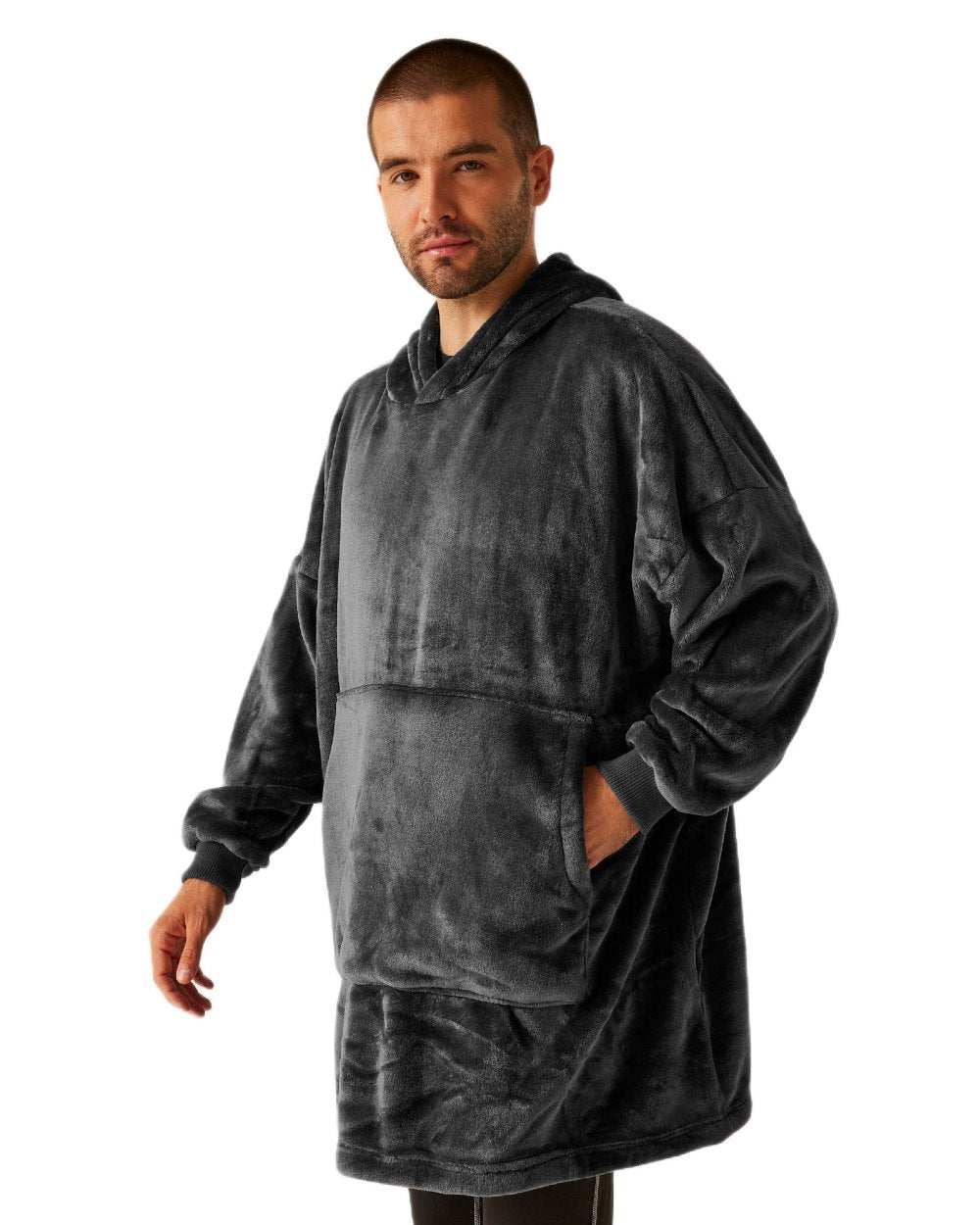 Seal Grey coloured Regatta Professional Mens Snuggler Fleece on white background