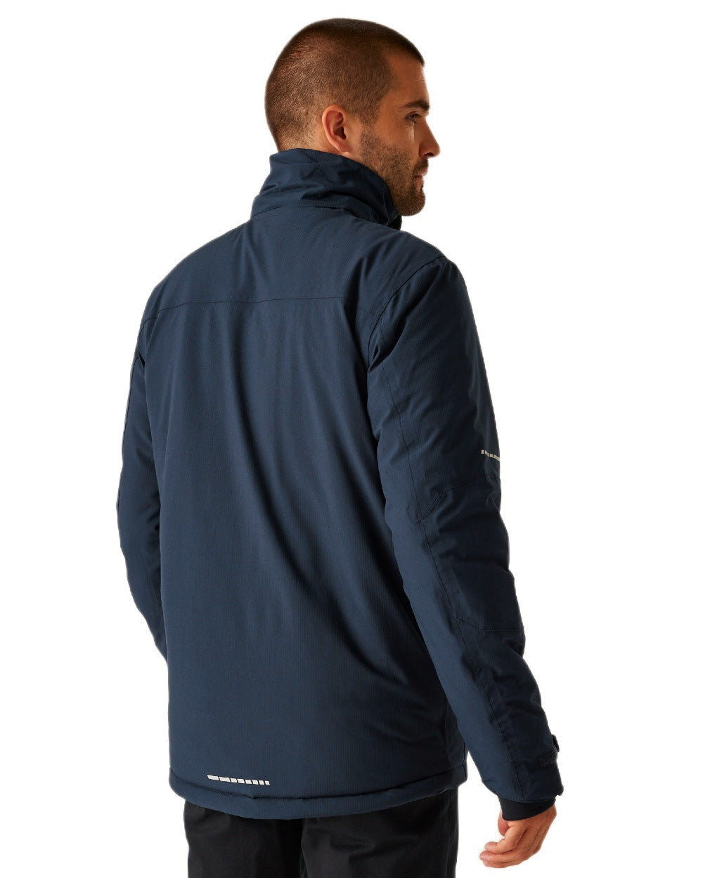 Navy Grey coloured Regatta Professional Mens X-Pro Marauder III Waterproof Insulated Jacket on white background