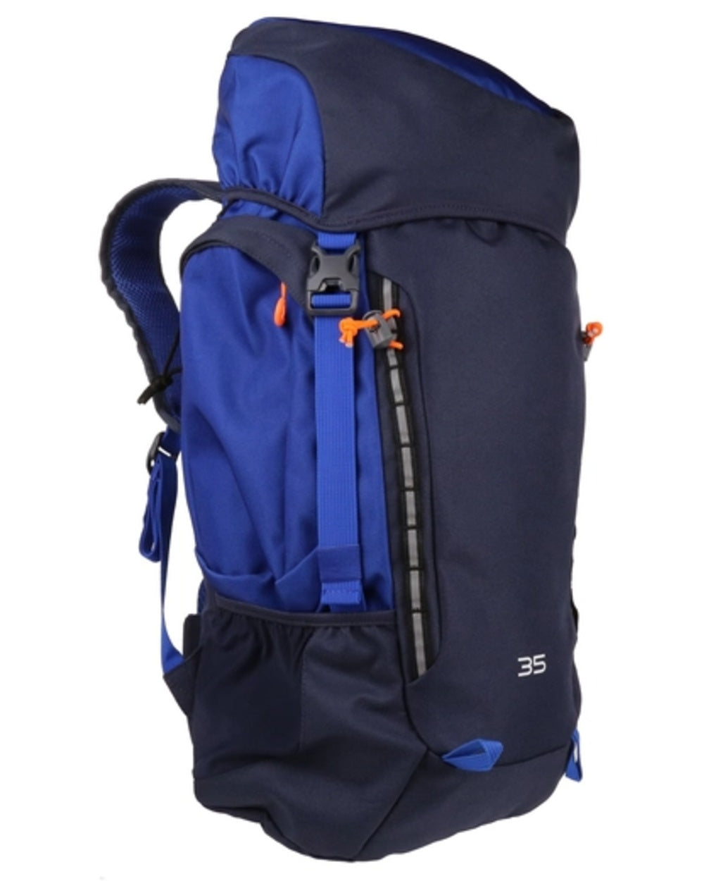 Navy New Royal coloured Regatta Professional Ridgetrek 35L Backpack on white background