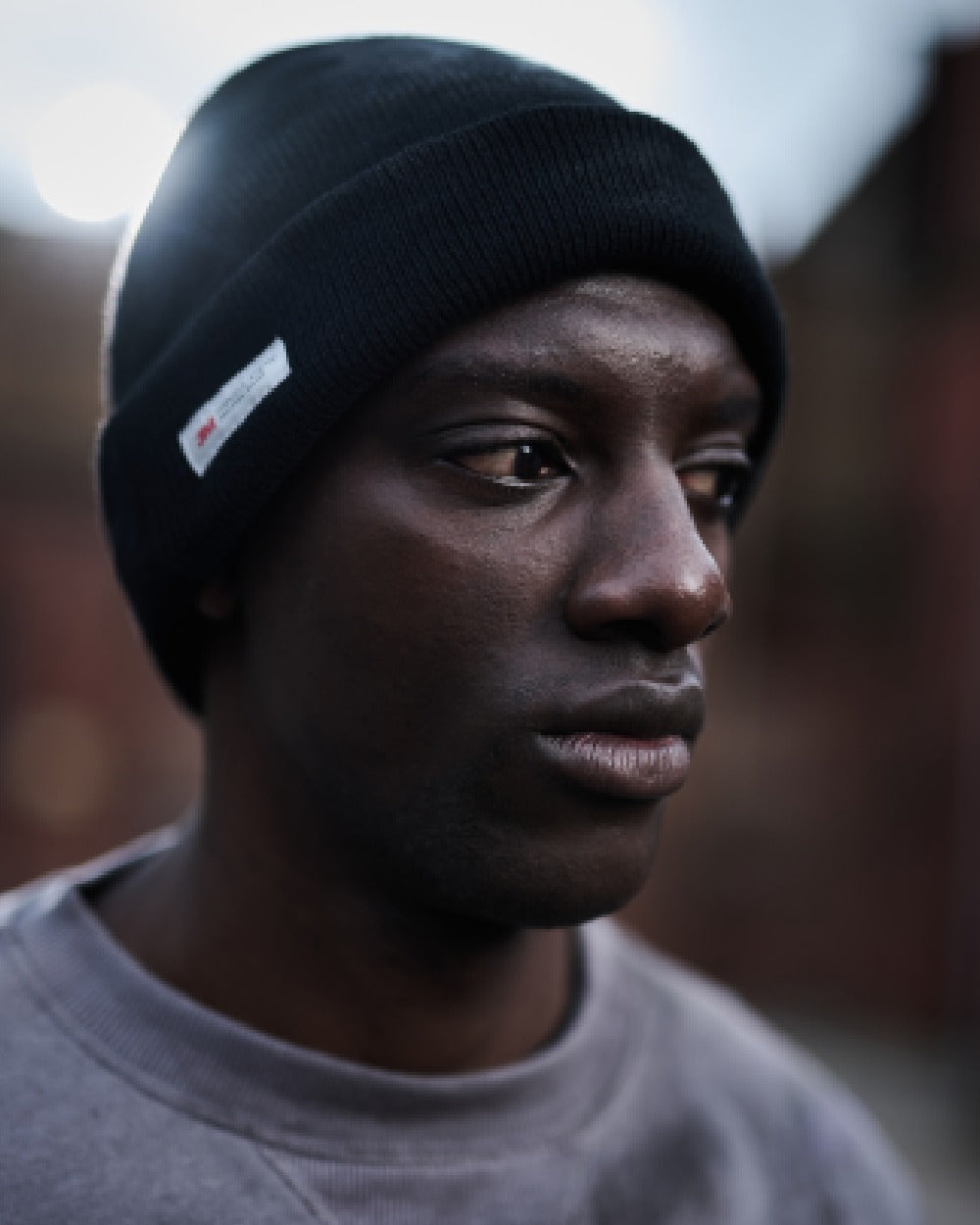 Black coloured Regatta Thinsulate Acrylic Hat on blurry background