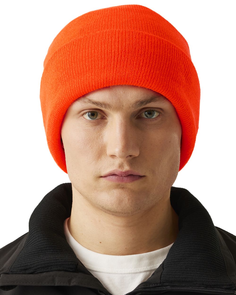 Fluro Orange coloured Regatta Thinsulate Acrylic Hat on white background