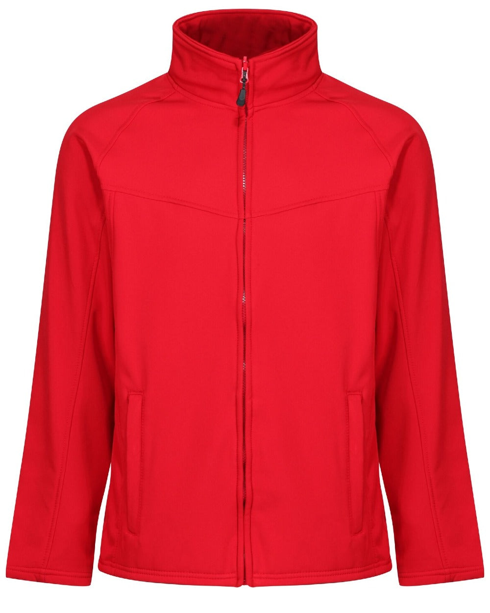 Classic Red coloured Regatta Uproar Softshell Jacket on white background