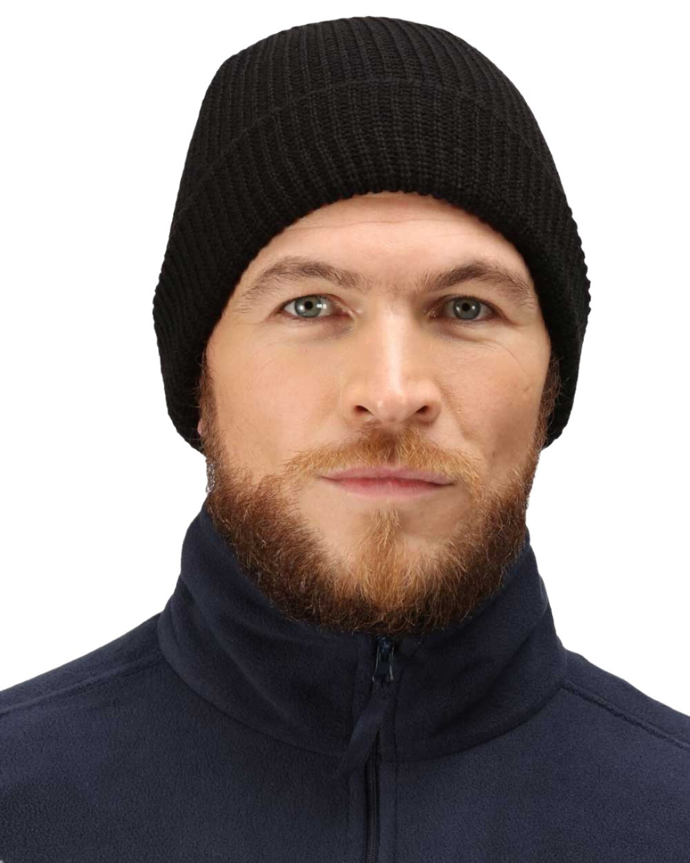 Black coloured Regatta Watch Hat on white background