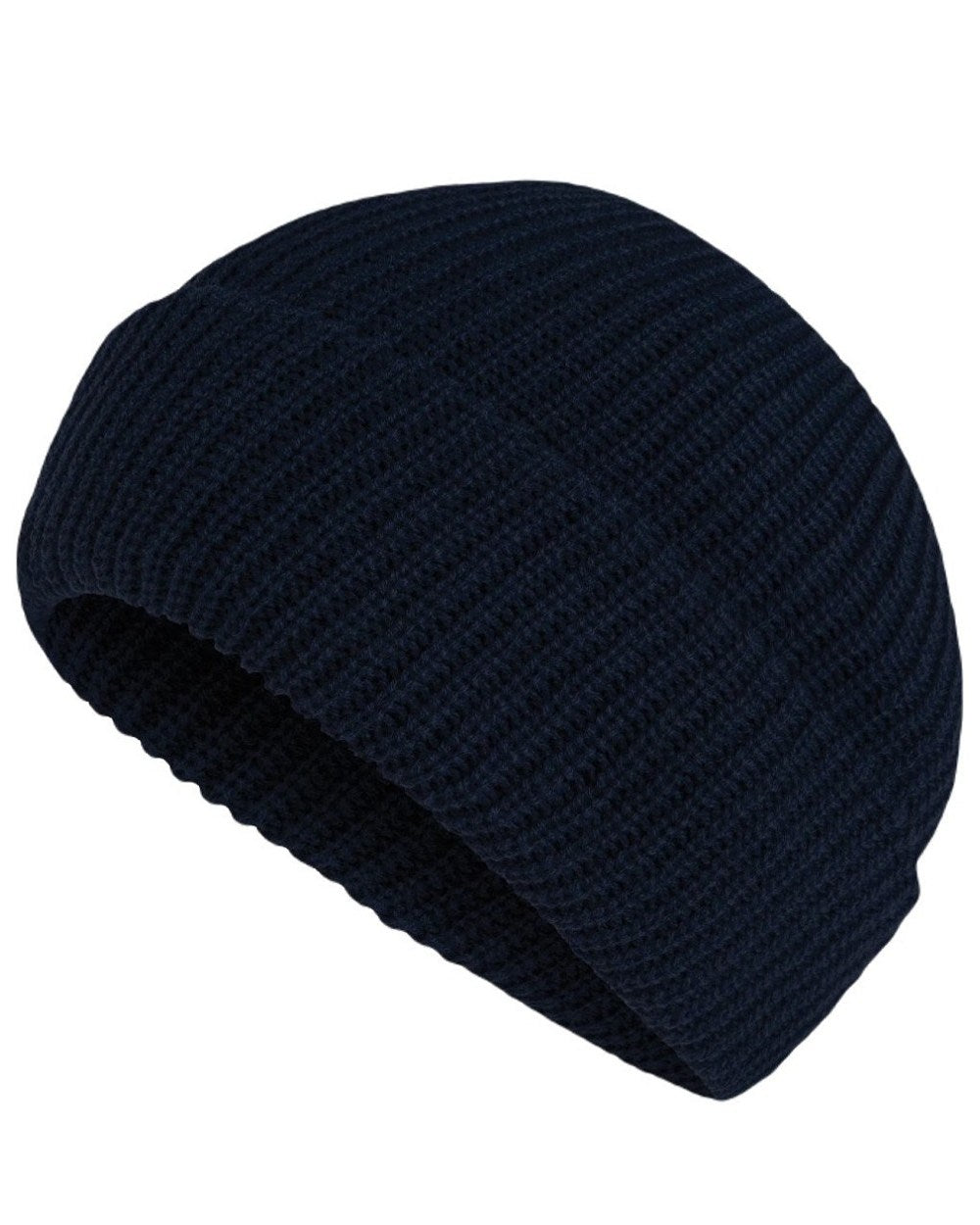 Navy coloured Regatta Watch Hat on white background