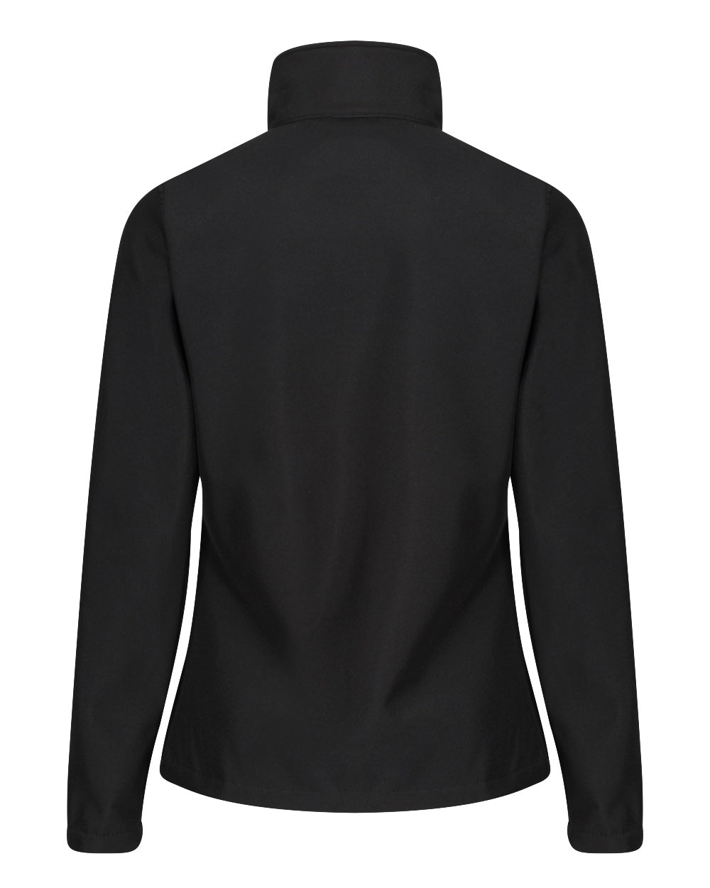 Black Classic Red coloured Regatta Womens Ablaze Printable Softshell Jacket on white background